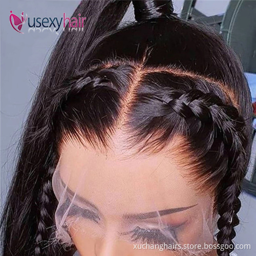 Hot sale glueless wig short hair human indian hair hd transparent full lace wig 10 inch 360 frontal wig full lace with baby hair